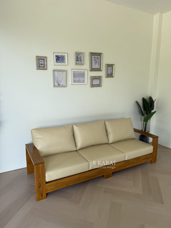 เก้าอี้ยาว 80-220-65 ซม เบาะหนัง - Image 3